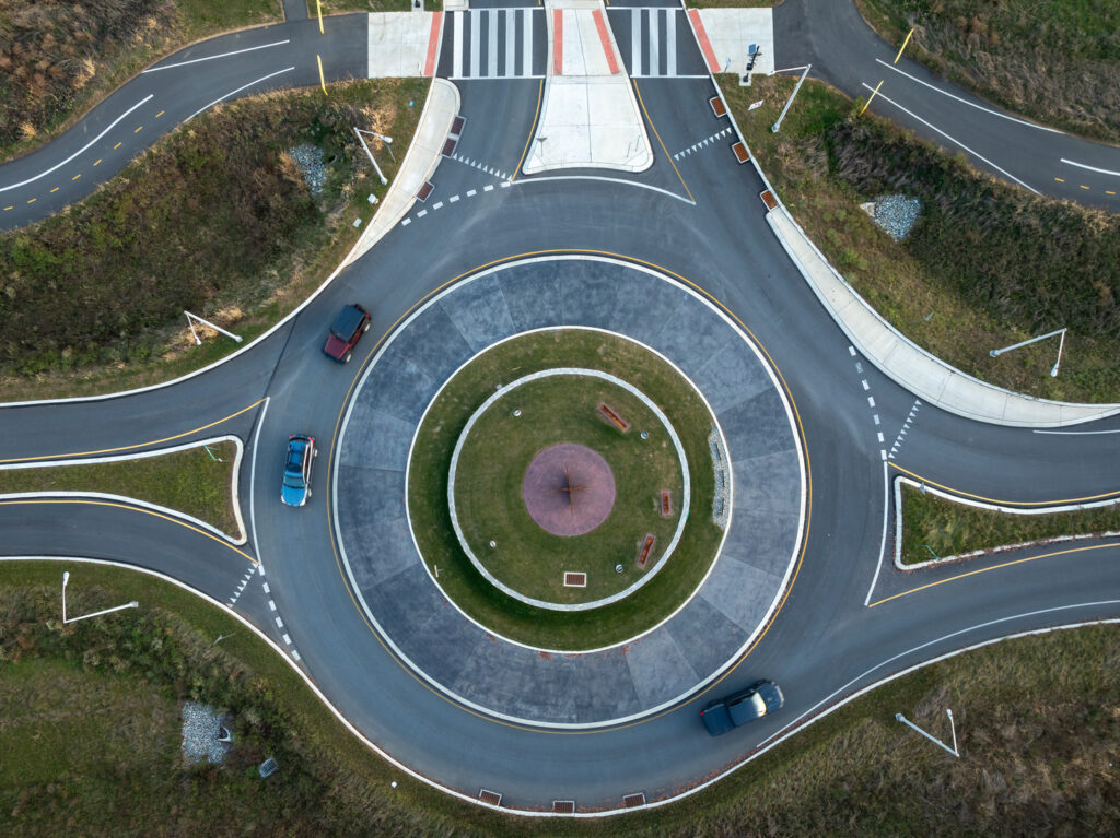 Walnut street extension roundabout