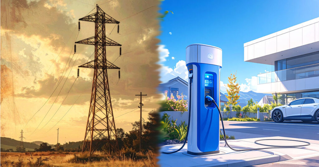 Old modern utility contrast
